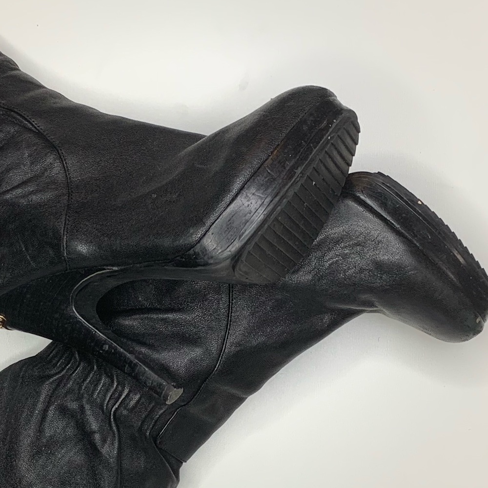Michael Kors Black Leather Boots - Picture 3 of 4